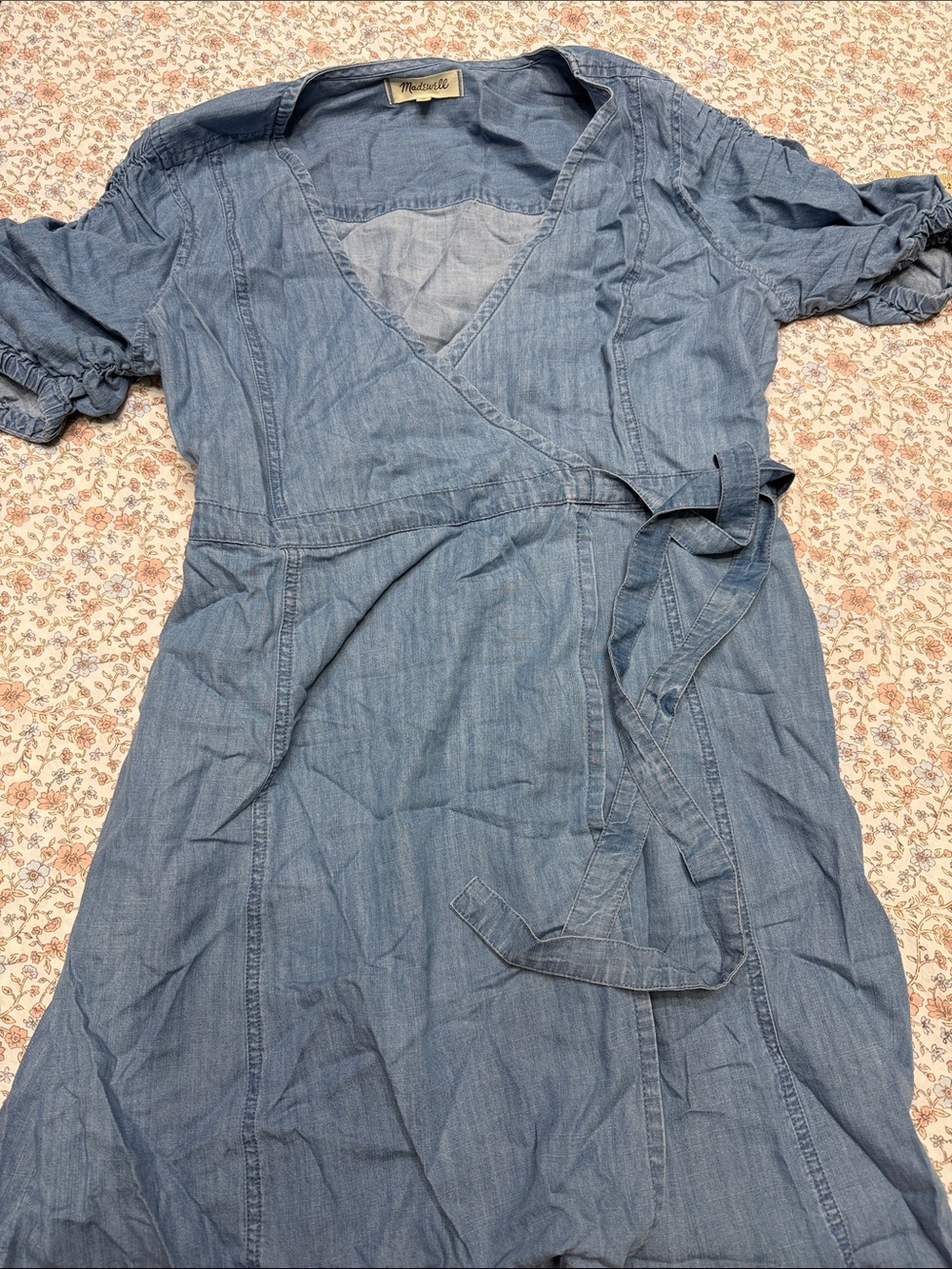 Madewell Light Denim Wrap Dress